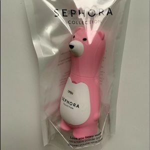 Bear Retractable Powder Brush Makeup Travel Kit Blush Eyelash Brow Lip Powder